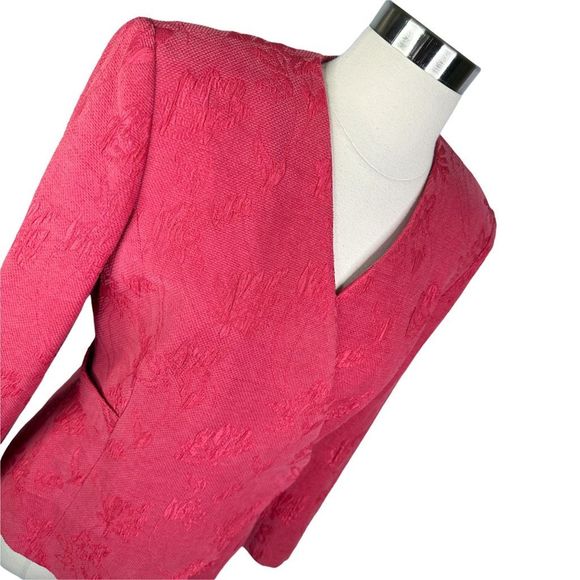 Vintage Christian Dior Red Wrap Front Blazer - Size 6 - Picture 9 of 13